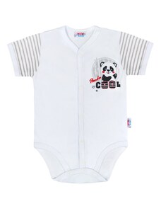 Kojenecké celorozepínací body s krátkým rukávem New Baby Panda