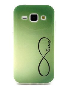 Pouzdro MFashion Samsung Galaxy J1 - zelené - Infinite love