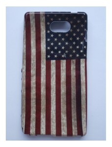 MFashion Sleva-Pouzdro / Obal Vlajka USA Vintage - Xperia M2 d2302-tpu-us-vin2j