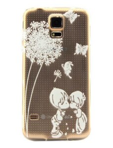 Pouzdro MFashion Samsung Galaxy S5 - průhledné - květy
