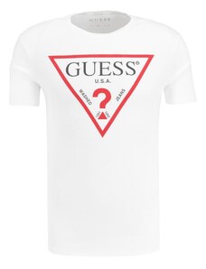 Triko Guess Logo Bílé