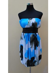 LM moda A Letní šaty modré , balonová sukně