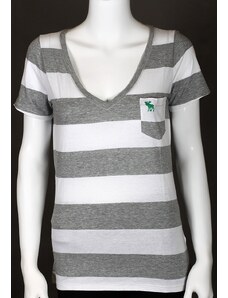 Abercrombie & Fitch dámské tričko pruhované grey/white