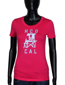 Hollister HCO California dámské tričko s krátkým rukávem červené red