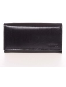 Velká dámská černá kožená peněženka - Bellugio Omega černá
