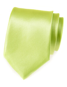 Avantgard Zářivě limetková jednobarevná lesklá kravata