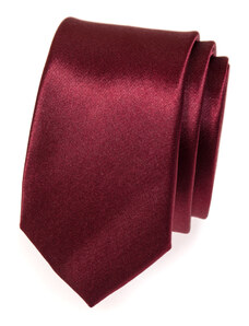 Avantgard Bordó slim jemně lesklá kravata
