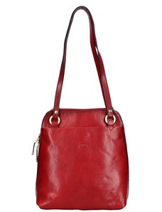 Dámská kožená batůžko kabelka Katana Cindy - červená