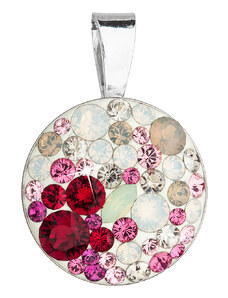 EVOLUTION GROUP Stříbrný přívěsek s krystaly Swarovski mix barev 34225.3 sweet love