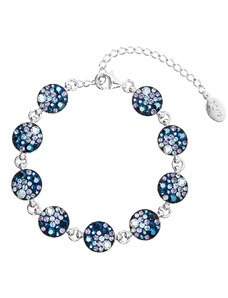 EVOLUTION GROUP Stříbrný náramek se Swarovski krystaly modrý 33048.3 blue style