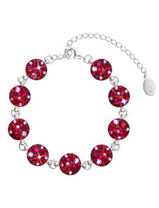 EVOLUTION GROUP Stříbrný náramek se Swarovski krystaly červený 33048.3 cherry