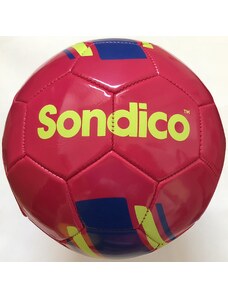 fotbalový míč, kopačák SONDICO, velikost 4, barva růžová/modrá/žlutá