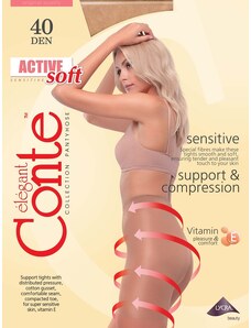 Punčocháče Conte Active Soft 40 • tělová • 40 DEN