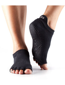 Toesox Halftoe Low rise Grip protiskluzové ponožky černé (Black)