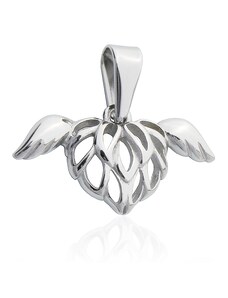 BM Jewellery Přívěsek srdce s křídly Valentýn z chirurgické oceli S501040