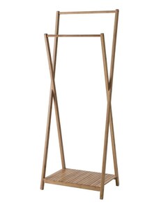 Bambusový věšák na oblečení Compactor Stender Bamboo - dvojitý 60 x 34 x 142/162cm