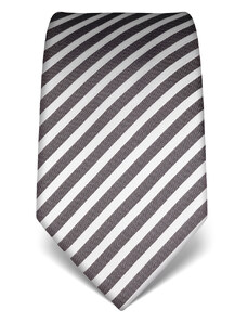 Antracitová pruhovaná kravata Vincenzo Boretti 21969