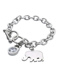 BM Jewellery Dámský náramek se slonem z chirurgické oceli S544060