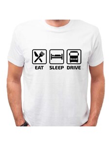 TRIKOO Pánské tričko EAT SLEEP DRIVE pro kamioňáka