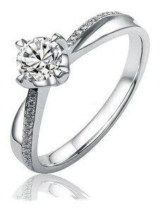 Silvego Stříbrný originální prsten Florence se Swarovski Zirconia SHZR302