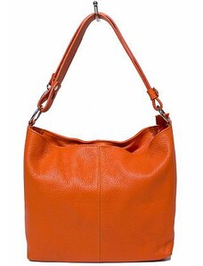 Borse Leather Italy Kabelka Henrieta kožená oranžová