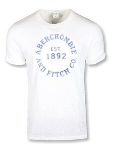 Abercrombie & Fitch pánské tričko s krátkým rukávem Muscle Fit bílé