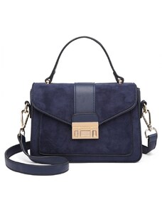 Miss Lulu Kabelka crossbody Suede Lock Navy