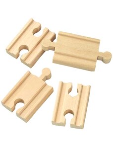 Dřevěné hračky Maxim 5 cm rovné koleje - spojky - 4 kusy - Maxim 50901