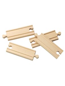 Dřevěné hračky Maxim 10cm rovné koleje - 4 kusy - Maxim 50902