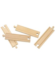 Dřevěné hračky Maxim 15cm rovné koleje - 4 kusy - Maxim 50904