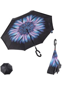Afrodit Obrácený deštník Bento modrý