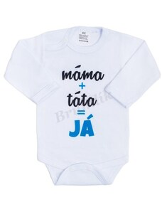 NEW BABY Body s nápisem "máma+táta=JÁ"