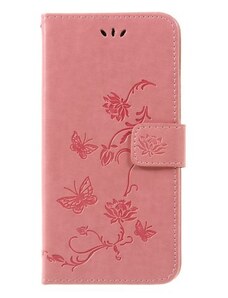 Pouzdro MFashion Xiaomi Pocophone F1 - Květy a motýli - světle růžové