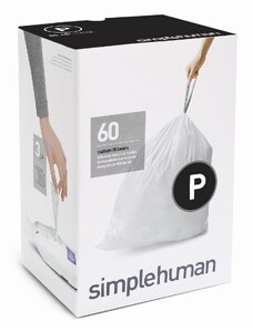 Sáčky do odpadkového koše 50-60 L, Simplehuman typ P zatahovací, 3 x 20 ks ( 60 sáčků )