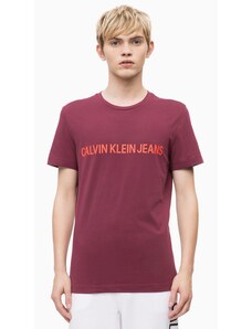 Pánské tričko OU39 vínová - Calvin Klein