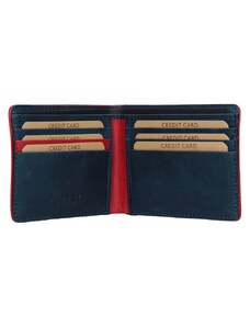 Lagen Pánská kožená peněženka 250043 modro červená