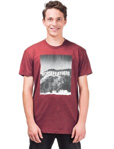 horsefeathers Pánské triko fame t-shirt (heather red)