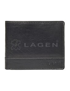 Lagen Lagen Pánská kožená peněženka Black V 76 T černá