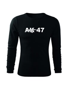 DRAGOWA Fit-T tričko s dlouhým rukávem ak47, černá 160g / m2