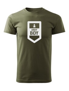 DRAGOWA krátké tričko army boy, olivová 160g/m2