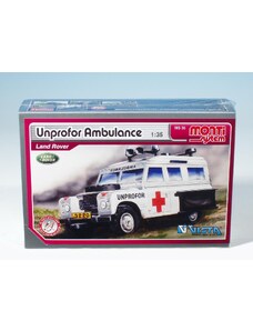 SEVA Stavebnice Monti 35 Unprofor Ambulance Land Rover 1:35