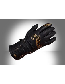 Ultimate Lady zlaté - kožené rukavice na motorku - XL
