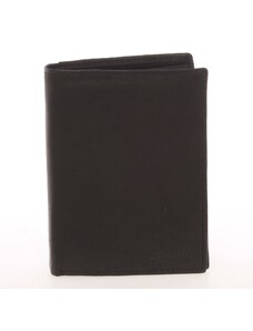 Pánská kožená černá peněženka - Delami Therron černá