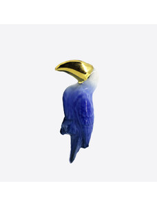 Minka - Martina Klbečková Porcelánová brož - modrý tukan od Martiny Klbečkové