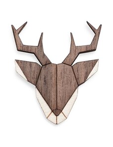 BeWooden Dřevěná brož Deer Brooch