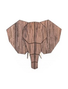 BeWooden Dřevěná brož Elephant Brooch