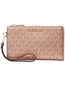 Michael Kors Penženka Boxed Metallic Signature Double Zip Soft Pink Rose Gold