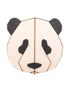 BeWooden Dřevěná brož Panda Brooch