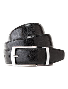 Vincenzo Boretti luxusní kožený pásek černý - hadí vzor