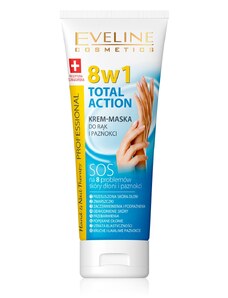 Eveline cosmetics Hand & Nail Therapy PROFESSIONAL 8v1 TOTAL ACTION krém-maska na ruce a nehty 75 ml